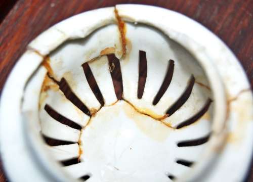 Pot Pourri Container with Broken/ Repaired Lid