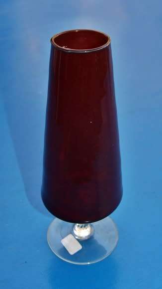 Vintage Red Glass Vase