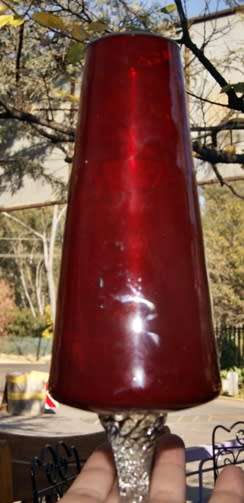 Vintage Red Glass Vase
