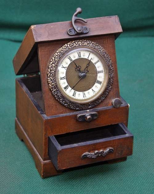 Jewellery Box Clock with Drawer **FREE SHIPPING**