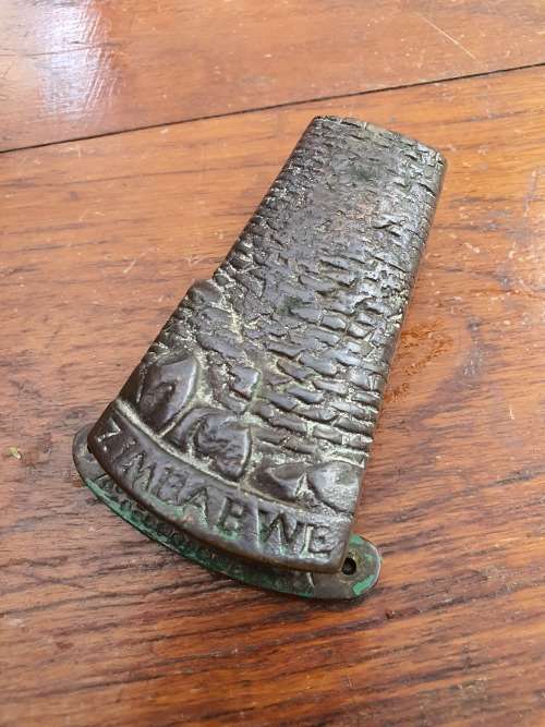 A VERY HEAVY METAL RHODESIANA DOOR KNOCKER , ZIMBABWE RUINS