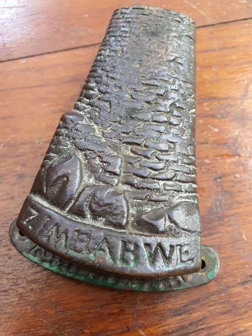 A VERY HEAVY METAL RHODESIANA DOOR KNOCKER , ZIMBABWE RUINS
