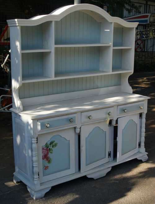 French Provance Sideboard with Flower Motif