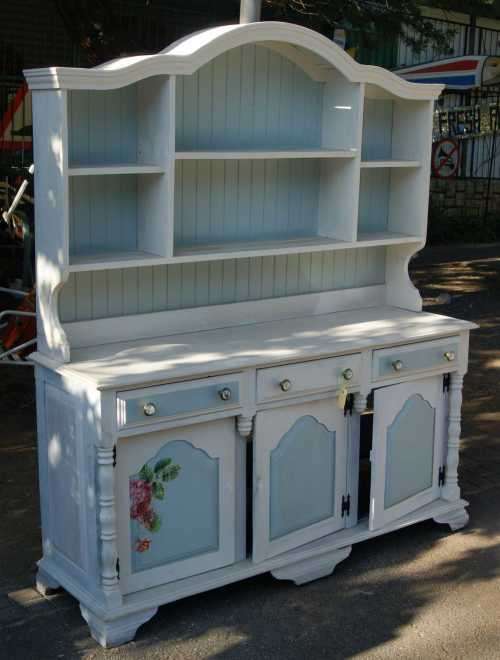 French Provance Sideboard with Flower Motif