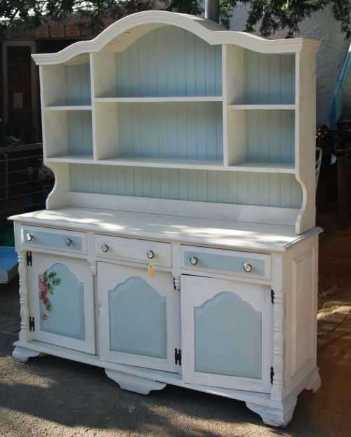 French Provance Sideboard with Flower Motif