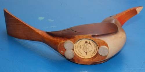 Wooden Carved and Hand painted Red Billed Hornbill from Feathers Gallery No666 of 975B