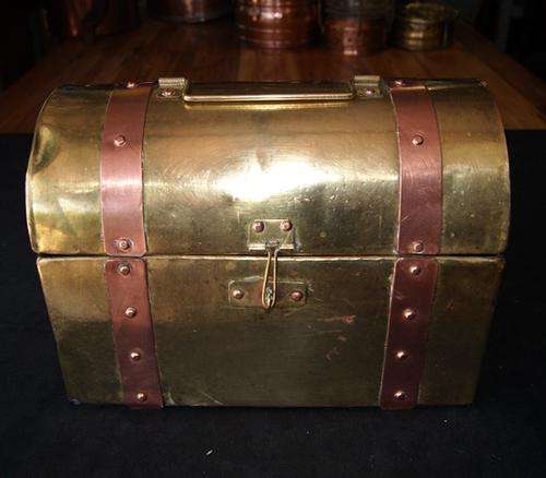 ULTRA RARE FIND!! ANTIQUE BRASS AND COPPER LUNCHBOX!! @@@ CRAAZZYYY R1 START