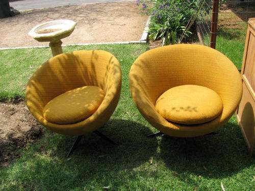 %% A PAIR OF 50'S/60'S BUCKET CHAIRS.... RARE TO FIND A PAIR WITH ORIGINAL UPHOLSTERY%%
