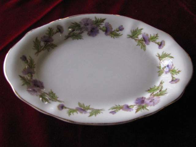 A STUNNING OVAL PARAGON SERVING PLATTER IN THE "HIGHLAND QUEEN" PATTERN @CCRRRRAAAAZZZY R1 START