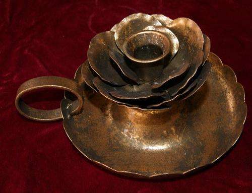 GORGEOUS OLD METAL CANDLE HOLDER WITH HANDLE @@@ CRAAZZYYY R1 START