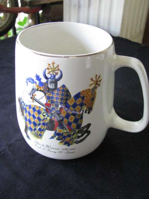 A VINTAGE BEER MUG ..JOHN DE WARENNE 1286-1347 EARL OF SURREY & SUSSEX@CRRAAZY R1 START