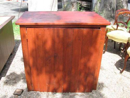 A LOVELY VERY DEEP , STRONG CUPBOARD WITH SHELVES AND LOTS OF STORAGE