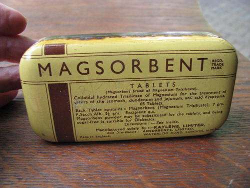 A FULL  "MAGSORBENT" TIN .STILL FULL OF TABLETS.@CRAZT R1 START