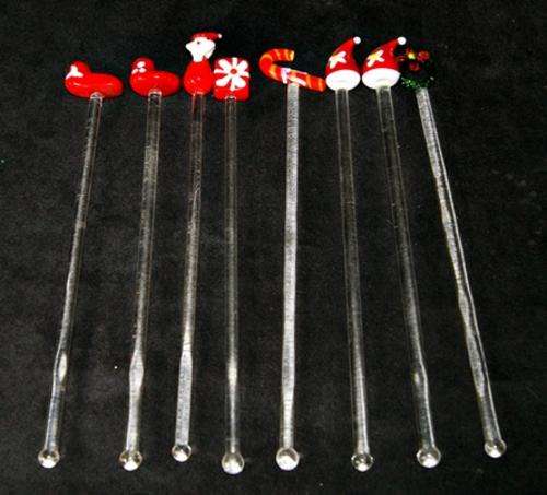 SET OF AMAZING MURANO SWIZZLE STICKS @@@ CRAZY R1 START