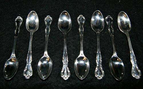 GORGEOUS SET OF 8 MAPPIN & WEBB TEASPOONS @@@ CRAAZZYYY R1 START