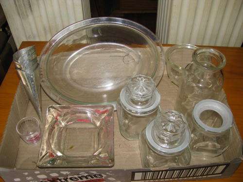 JOB LOT OF 15 ITEMS... VARIOUS GLASS ITEMS AND METAL CONES TO MOULD HONEY CONES  @@@ CRAZY R1 START