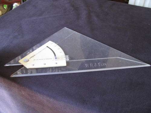 UNIQUE ADJUSTABLE TRIANGLE RULER MADE IN ENGLAND..... HIGHLY UNUSUAL ITEM  @ CRAZY R1 START