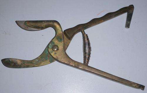 Vintage Cattle Emasculator with Removable Scalpel Blade