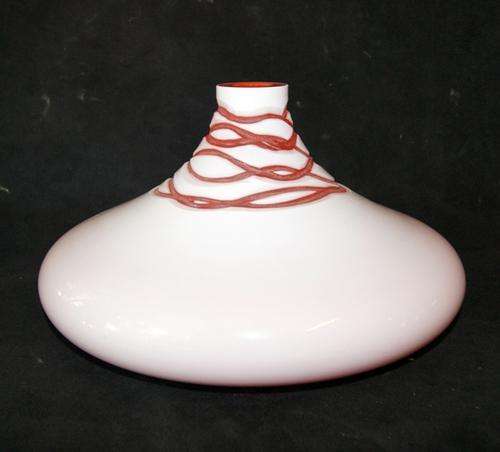 STUNNING CZECHOSLOVAKIAN LAYERED AND CARVED ART GLASS VASE@@@ CRAZZZY R1 START