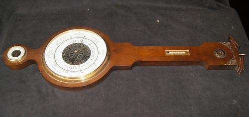 *** AUTHENTIC WEST GERMAN BAROMETER, THERMOMETER & HYGROMETER -  MAHOGANY & BRASS @ CRAZY R1 START