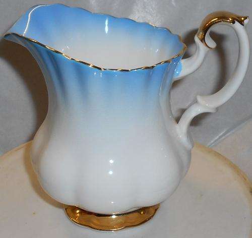 Vintage Royal Albert Rainbow Scalloped Blue Milk Jug