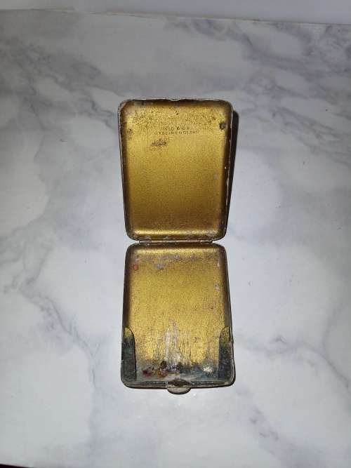 Vintage Chrome Plated Hand Etched Card Holder