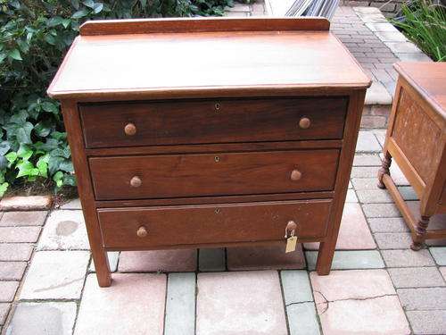 TEAK 3 DRAWER CHEST OF DRAWERS