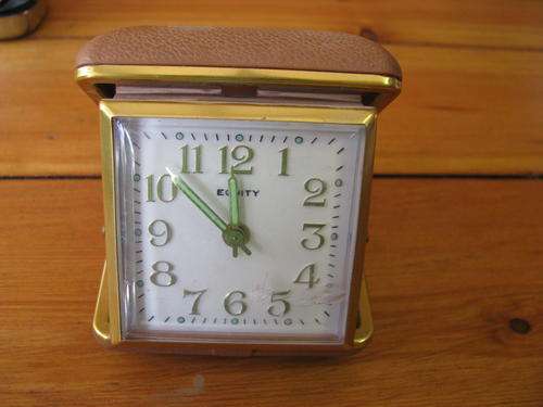 EQUITY BROWN TRAVELLING/ ALARM CLOCK