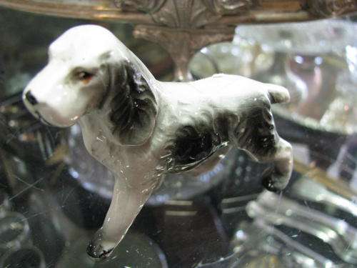 @%@%BLACK/WHITE DOG..... LOVELY OLD PIECE @%@%