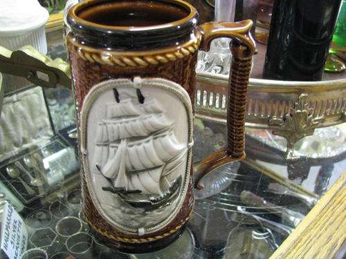 LARGE "SHIP" BEER TANKARD