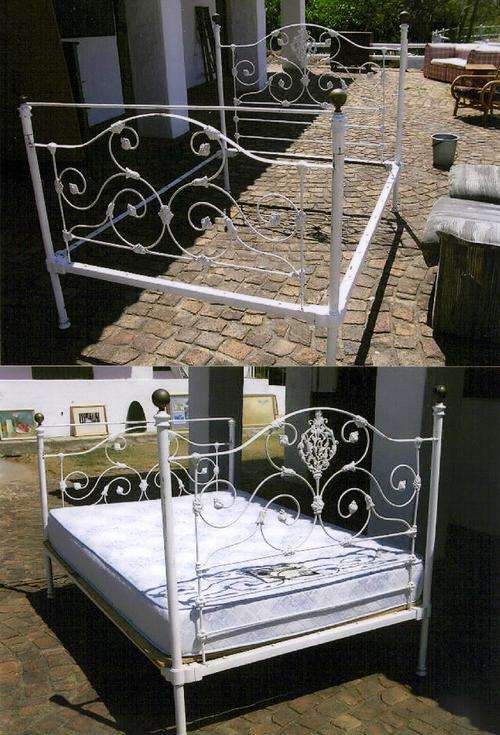 @# GORGEOUS WHITE CAST IRON BED  #@
