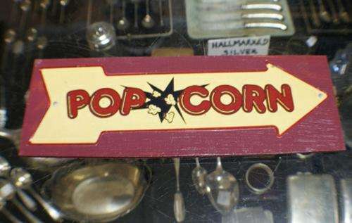 A "POPCORN" SIGN (bought as a collection from one gentleman)