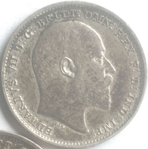 Edward VII 1902 Set.Silver. 2 pence, 3 pence and 4 pence
