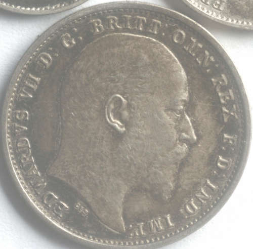 Edward VII 1902 Set.Silver. 2 pence, 3 pence and 4 pence