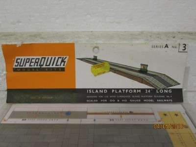 HO/OO SCALE : SUPERQUICK KIT - ISLAND PLATFORM 24" LONG - LOT 911H