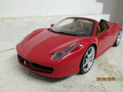 DIE CAST 1:18 SCALE HOTWHEELS FERRARI 458 SPIDER - LOT 321K