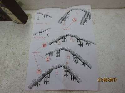 HO SCALE : FALLER DOUBLE RAIL PEDESTRIAN BRIDGE KIT - LOT 774L