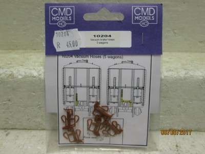 HO SCALE: SAR CMD VACUUM BRAKE HOSES (x5 SETS) - LOT 676M