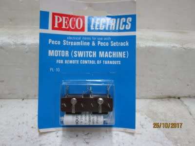 HO SCALE - PECO MOTOR FOR REMOTE CONTROL OF TURNOUTS (POINTS) - LOT 831P
