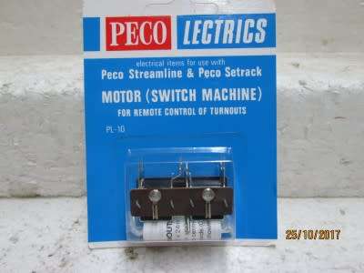 HO SCALE - PECO MOTOR FOR REMOTE CONTROL OF TURNOUTS (POINTS) - LOT 832P