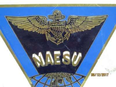 NAVAL AVIATION ENGINEERING SERVICE UNIT; BRASS PLATE (Reduced to clear) - LOT 388Q