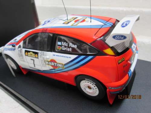 DIE CAST : 1:18 SCALE AUTOART FORD FOCUS WRC (RALLY CAR) - LOT 937Q