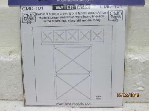 HO SCALE : SAR CMD GRASS WATER TANK KIT No 101 - LOT 460R
