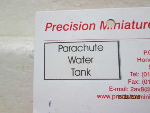 HO SCALE : PRECISION MINIATURES : SAR PARACHUTE WATER TANK KIT - LOT 466R