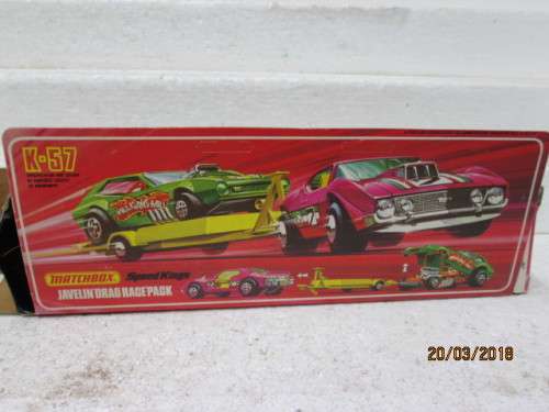 MATCHBOX SPEED KINGS: JAVELIN DRAG RACE PACK K57 (BOXED) - LOT 134S