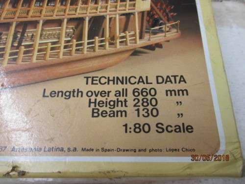 ARTESANIA LATINA "KING OF THE MISSISSIPPI" PADDLE WHEEL STEAM BOAT KIT (1:80 SCALE) - LOT 170T