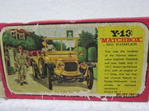MATCHBOX MOY Y-13 : 1911 DAIMLER (BOXED) - LOT 652T