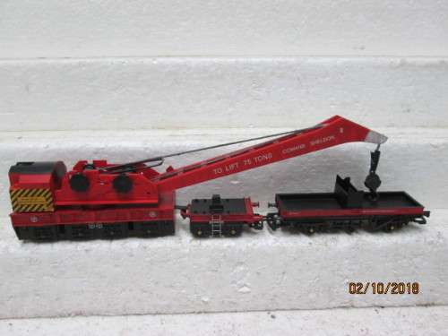 OO SCALE : HORNBY 75T CRANE SET (COWANS SHELDON) - LOT 236U