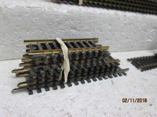 HO/OO SCALE : BRASS TRACK (x22 PIECES) - LOT 825U