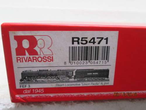 HO SCALE : RIVAROSSI FEF 4-8-4 UNION PACIFIC STEAM LOCOMOTIVE (BOXED) - LOT 169V